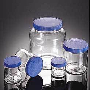 I-Chem Tall Clear Glass Jars, 1000 mL, 12/Case